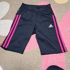 adidas ジャージ ズボン女の子黒/ピンク 130