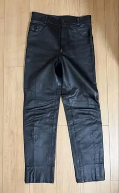 HORNWORKS ブラックレザーパンツ ストレートスタイル HORNWORKS ブラックレザーパンツ ストレートスタイル - メルカリ