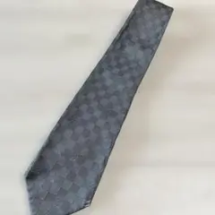 LOUIS VUITTON グレー チェック柄 ネクタイ
