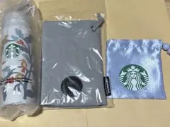 スターバックス福袋　2026 ステンレスボトル、サコッシュ、シマエナガ巾着　3点