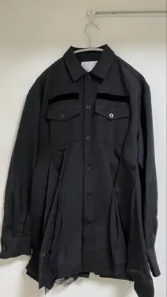 sacai シルクコットンシャツドレス　ブラックのサムネイル