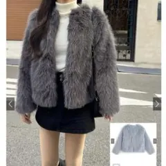 GRL ファーコート[k9254d] チャコール