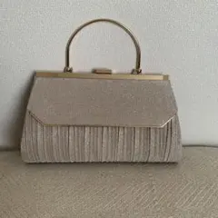 ゴールドプリーツ パーティーバッグ