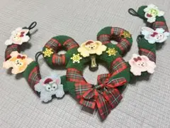 ディズニー　クリスマス　ガーランド　ホワイトウィンタータイムワンダーズ リース