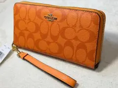 COACH コーチ 長財布 シグネチャー ロングジップ C4452 ストラップ付