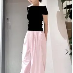 SNIDEL オフショルダー リブニット ブラックのサムネイル