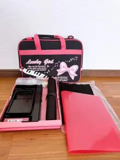 【習字道具】Lucky Girl 書道セット ピンク