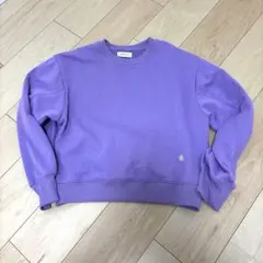 ✳︎パープル クルーネック クロップドスウェット