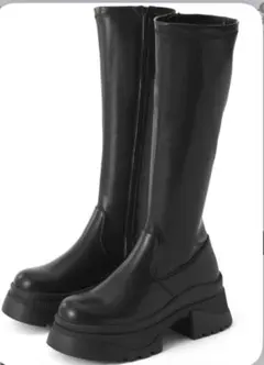 GRL 厚底レザーロングブーツ zr1206 ブラック 25cm 新品未使用