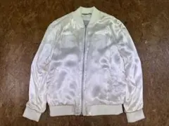 【レア】新品 ZARA MAN 虎刺繍 シルク調 スカジャン ブルゾン