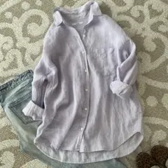 美品☆JOURNAL STANDARD relumeリネンオーバーシャツ