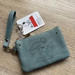 スヌーピー コインケース 青緑色　新品　未使用