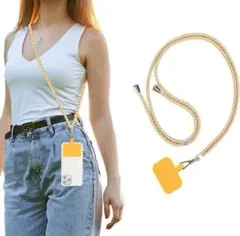 スマホストラップ ネックストラップ ナイロン製 首掛け 落下防止