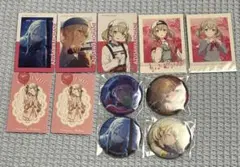 プロセカ 小豆沢こはね エピカ グリッター缶バッジ グリーティングカード BNW