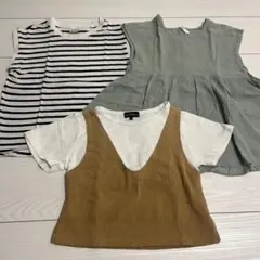 120㎝ 女の子トップス3点セット/まとめ売り/プティマイン他