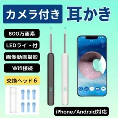 耳かき カメラ LED ライト 付き 耳掻き みみかき 耳掃除 耳垢