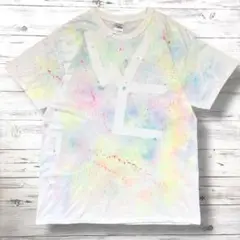 GILDAN Tシャツ デカロゴ タイダイ風 パステルカラー 0174