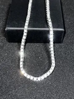 モアサナイト　テニスチェーンネックレス 60cm 4ミリ