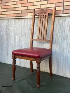 そ11【ヴィンテージ 鋲打ち椅子】高級感あるベルベット張り ダイニング