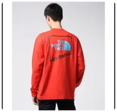 ★美品・ノースフェイス★ロングスリーブエクストリームTシャツ　レッド　秋冬