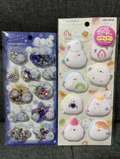 正規品 だいふくエナガ喫茶 もっちりシール シマエナガ　スパンコールパーティー