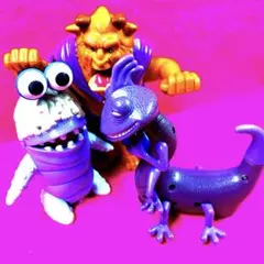 ディズニー　モンスターズ・インク　美女と野獣　キャラクター フィギュア　3体