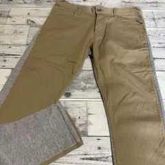 大人気✨RODEO CROWNS チノパン　切替え　スウェットパンツ　ベージュ