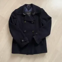 TOMMY HILFIGER ネイビー ダブルブレストピーコート L