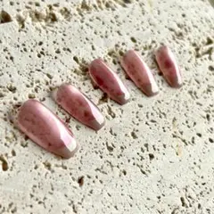 ネイルチップサイズオーダー制　ピンク　オーロラ　マグネット　ベージュ　フレンチ