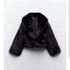 ZARA フェイクファーショートコート