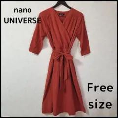 ロングワンピース カシュクール ミディ丈 体型カバー マタニティ フリーサイズ