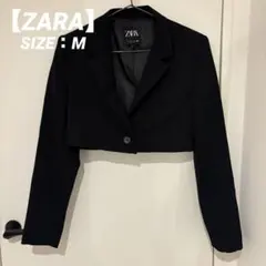 【美品】ZARA ザラ クロップド テーラードジャケットのサムネイル