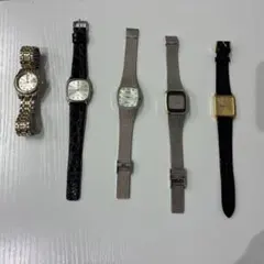 腕時計5点不動品、ジャンク品まとめ売り　保証なし返品不可　メンズレディース不明