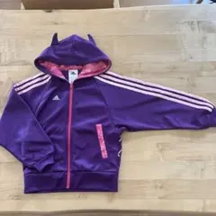 adidas アディダス ジャージ パーカー 女の子 紫 ピンク ツノ付き