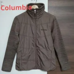 コロンビア ナイロンジャケット アウトドア ジップアップ ロゴ 刺繍 ブラウン
