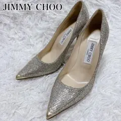 JIMMY CHOO ジミーチュウ グリッターパンプス 37 ハイヒール - メルカリ