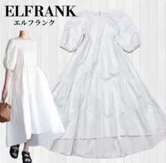 ELFRANK エルフランク ボリューム袖コットンティアードロング丈ワンピースのサムネイル