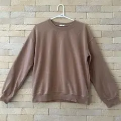 GU ブラウン薄手スウェット　Lサイズ