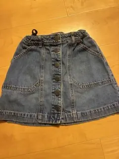 ギャップキッズ 130 デニムミニスカート インディゴ ブルー アジャスター