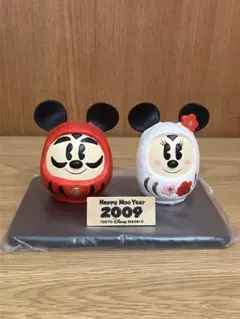 ディズニーミッキー＆ミニー ダルマ風フィギュア2009【Disney】