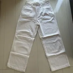 ホワイト ワイドパンツ