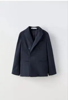 チェック柄ダブルブレザー＆パンツセット 卒業式スーツ男の子　シャツネクタイ