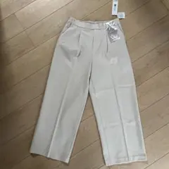 【新品】イオン　オルスタ 両面起毛ワイドパンツ L 生成