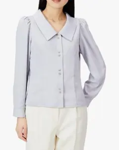 [プロポーションボディドレッシング] Vネックカラーブラウス