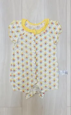 モイモルン 花柄ロンパース90 半袖 黄色 女の子 moimolnのサムネイル