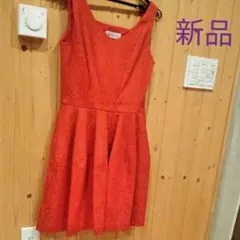 【値下げ】新品☆メトリーゼ　ワンピース　レッド　ドレス　チュール