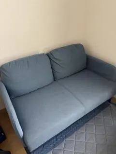 IKEA GLOSTAD 青い2人掛けソファ美品