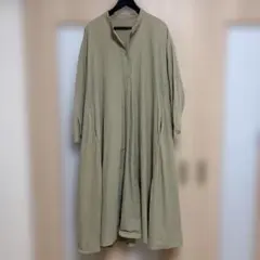 KBF ロングシャツワンピース カーキ
