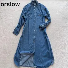 美品✨orslow x BEAMS BOY カットオフデニムシャツワンピースのサムネイル