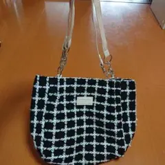 チェック柄 スエード バッグ